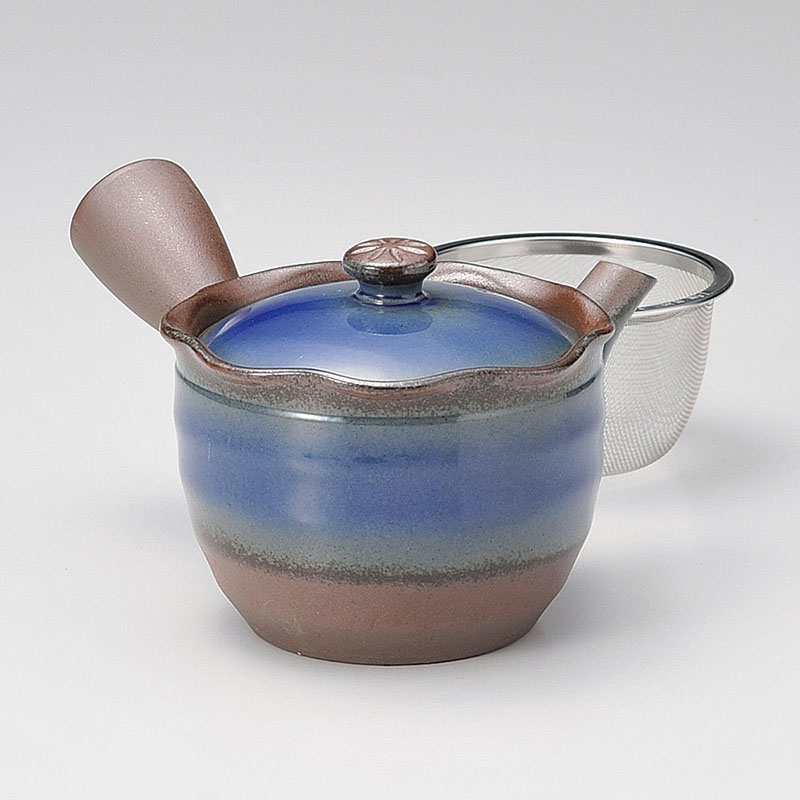 山万 45804-650 万古急須1.5はなかご青 カゴ 1個（ご注文単位1個）【直送品】