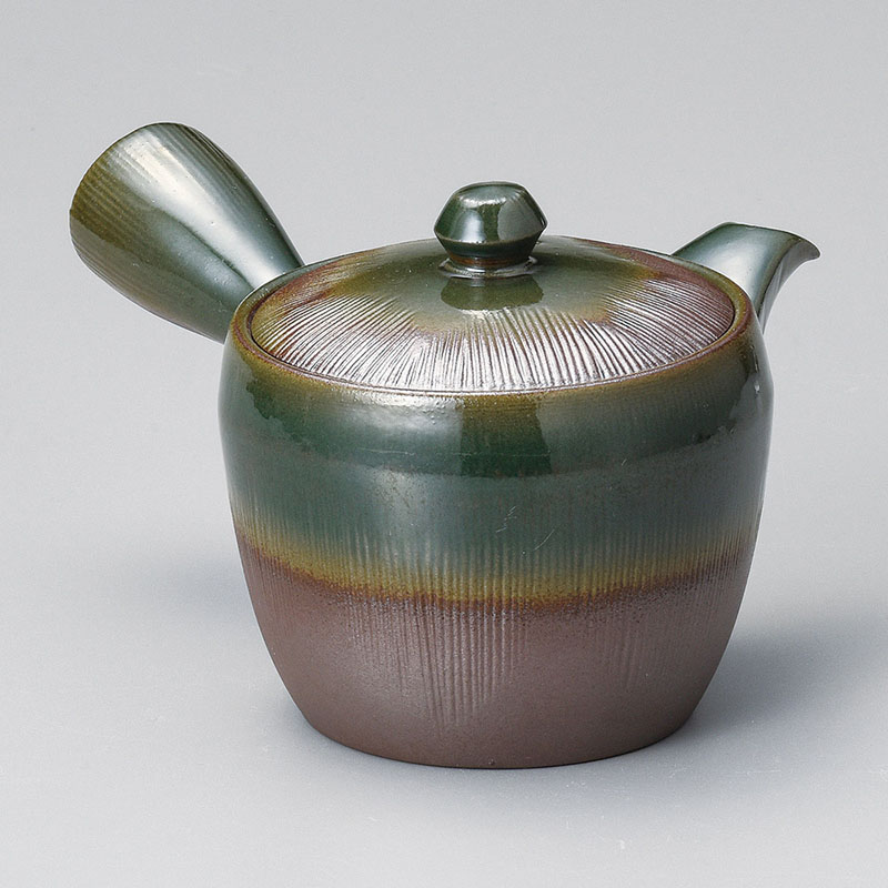 山万 45906-650 万古急須2千筋オリベ巻 丸網 1個（ご注文単位1個）【直送品】