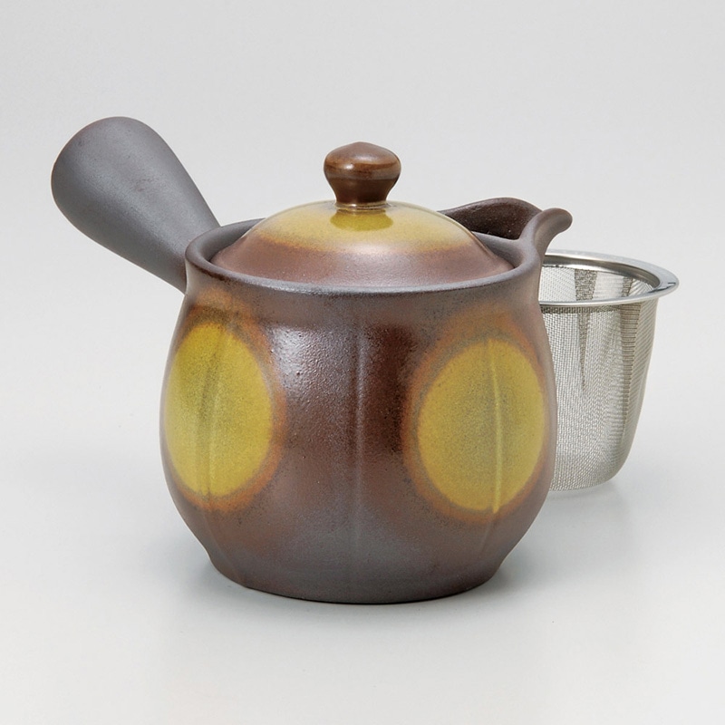 山万 45816-650 万古急須2未来型黄 カゴ網付 1個（ご注文単位1個）【直送品】