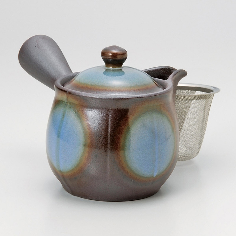 山万 45817-650 万古急須2未来型青 カゴ網付 1個（ご注文単位1個）【直送品】