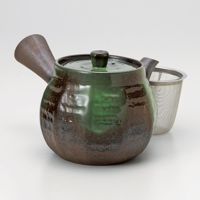 山万 45819-650 万古急須2風水森林 カゴ網付 1個（ご注文単位1個）【直送品】
