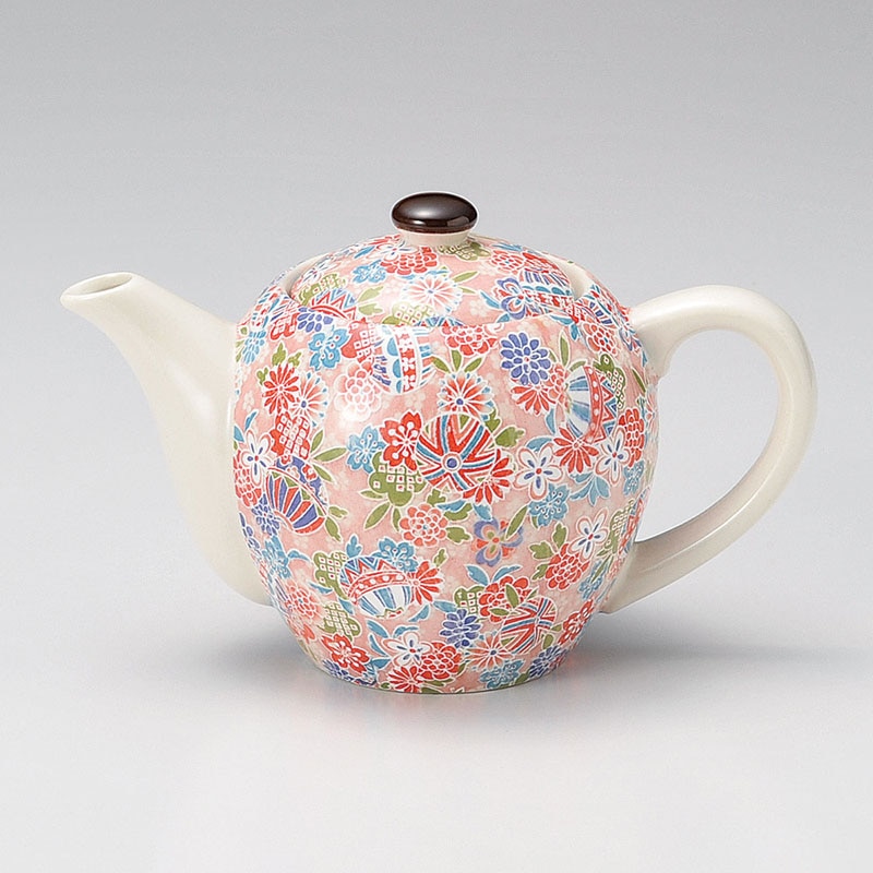 山万 46006-230 京雅(赤)ポット 1個（ご注文単位1個）【直送品】