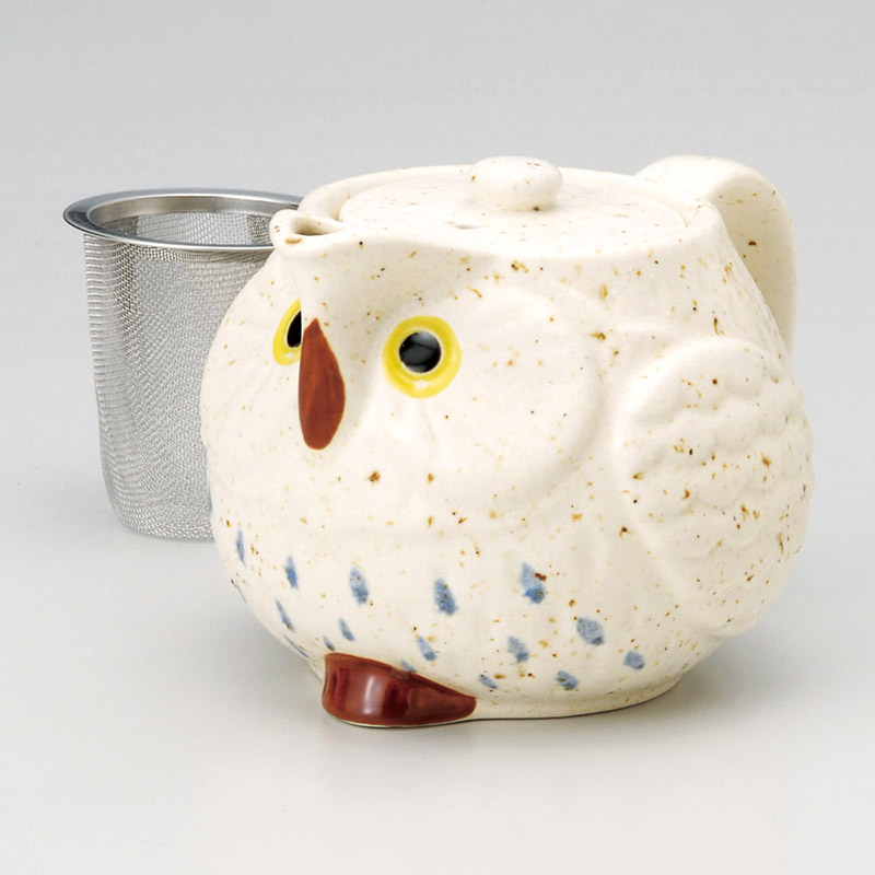 山万 46026-460 白ふくろうポット(アミ付) 1個（ご注文単位1個）【直送品】