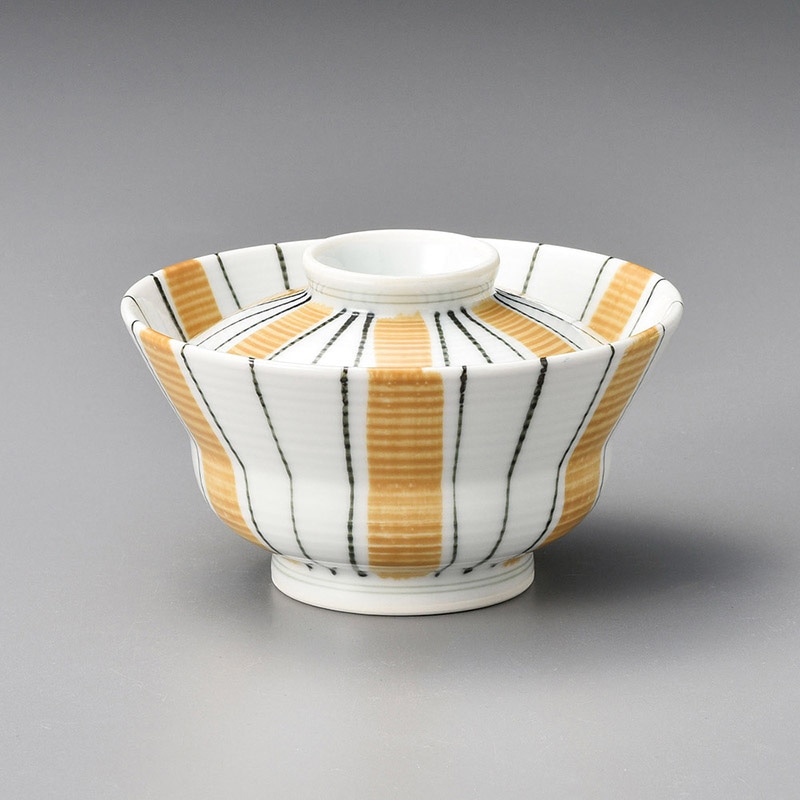 山万 46236-710 オレンジ十草蓋物(有田焼) 1個(ご注文単位1個)【直送品】