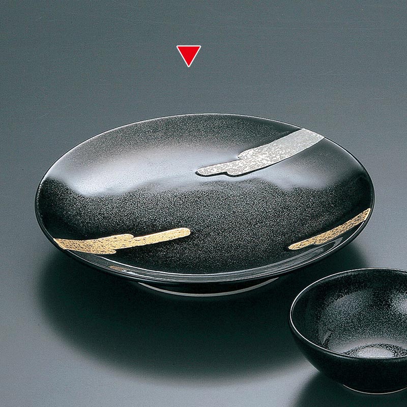 山万 46309-710 鉄砂金銀雲天皿(有田焼) 1個（ご注文単位1個）【直送品】