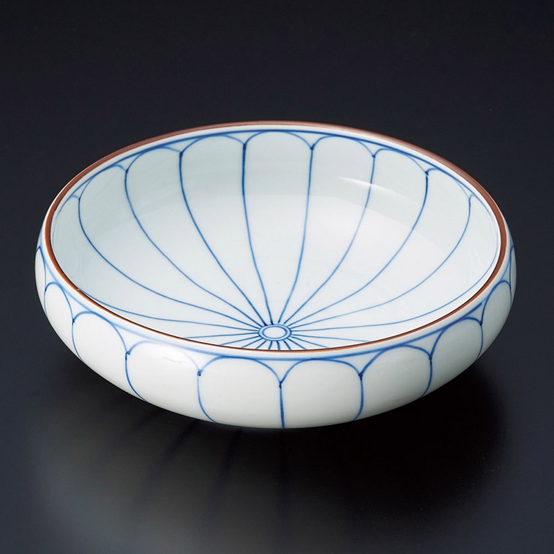 山万 46518-710 内外菊割鉄鉢小鉢(有田焼) 1個（ご注文単位1個）【直送品】