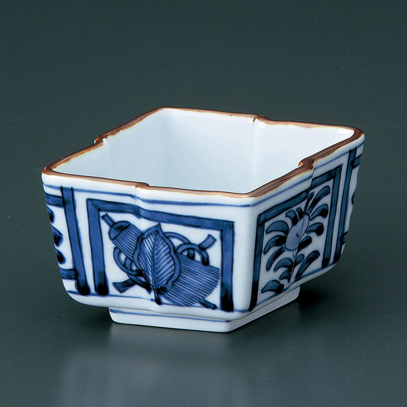 山万 46602-710 染付芙蓉手中付(有田焼) 1個（ご注文単位1個）【直送品】