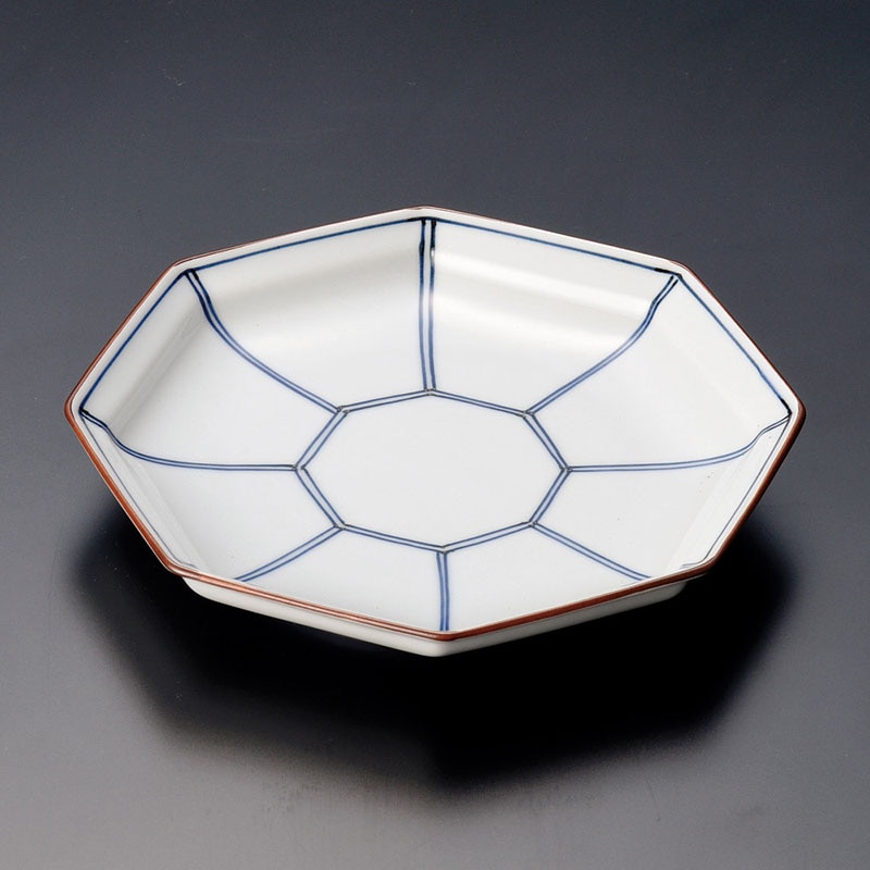 山万 46729-710 間取八角皿(有田焼) 1個（ご注文単位1個）【直送品】