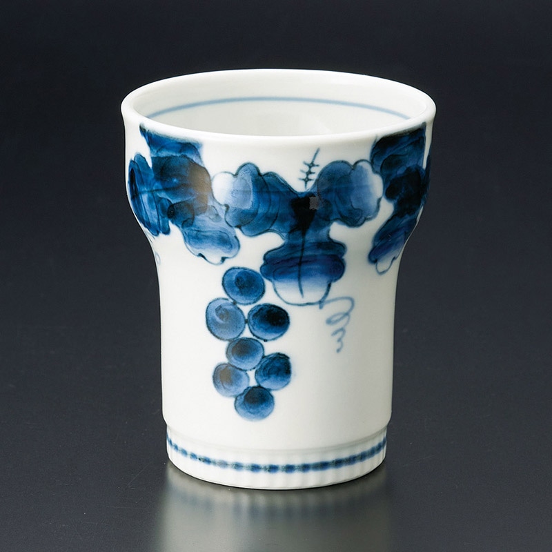 山万 46929-710 染付葡萄 キーポ焼酎カップ 有 1個（ご注文単位1個）【直送品】