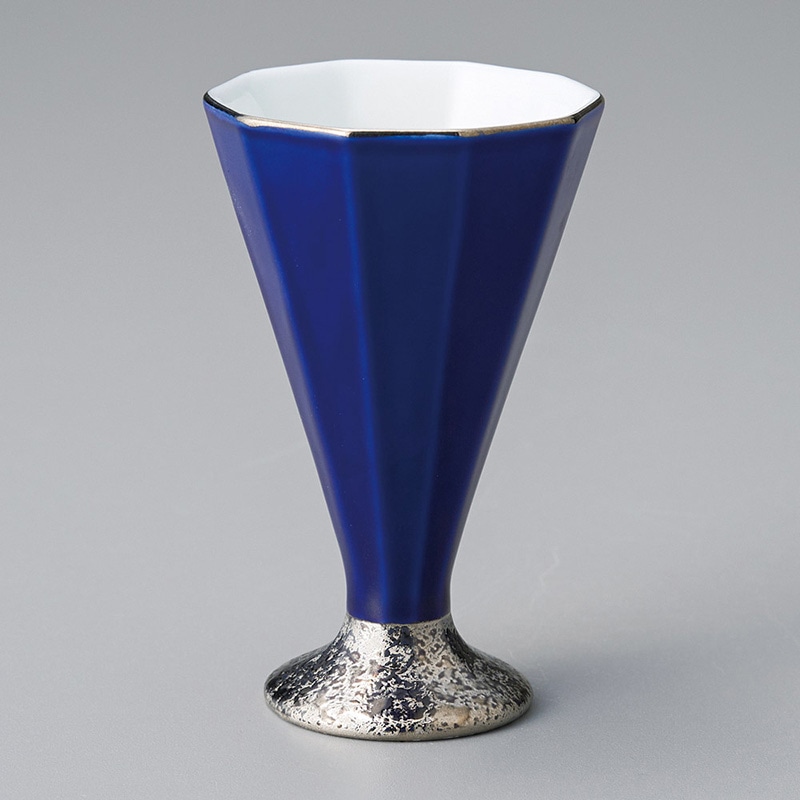 山万 46931-710 ルリ銀彩十角食前酒(有田焼) 1個（ご注文単位1個）【直送品】