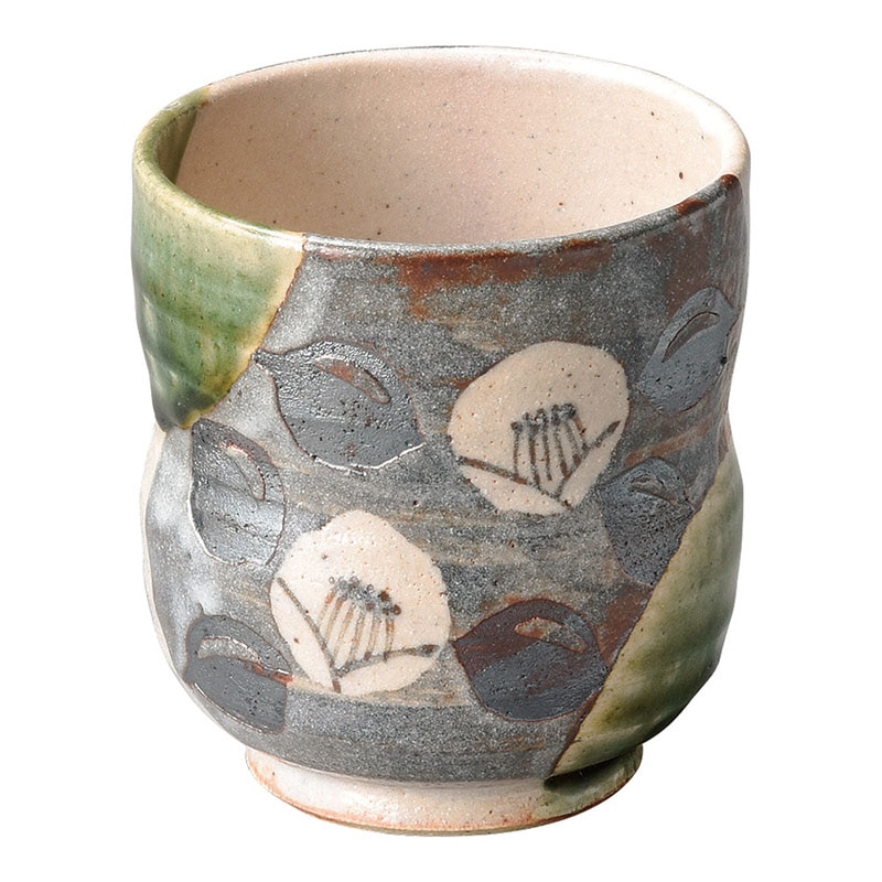 山万 47361-510 織部椿 湯呑 大 1個（ご注文単位1個）【直送品】