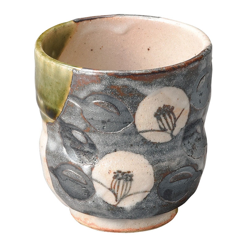 山万 47362-510 織部椿 湯呑 小 1個（ご注文単位1個）【直送品】