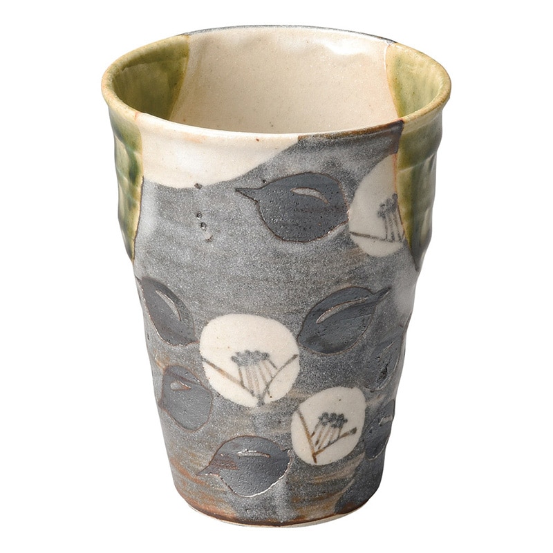 山万 47365-510 織部椿 フリーカップ 1個（ご注文単位1個）【直送品】