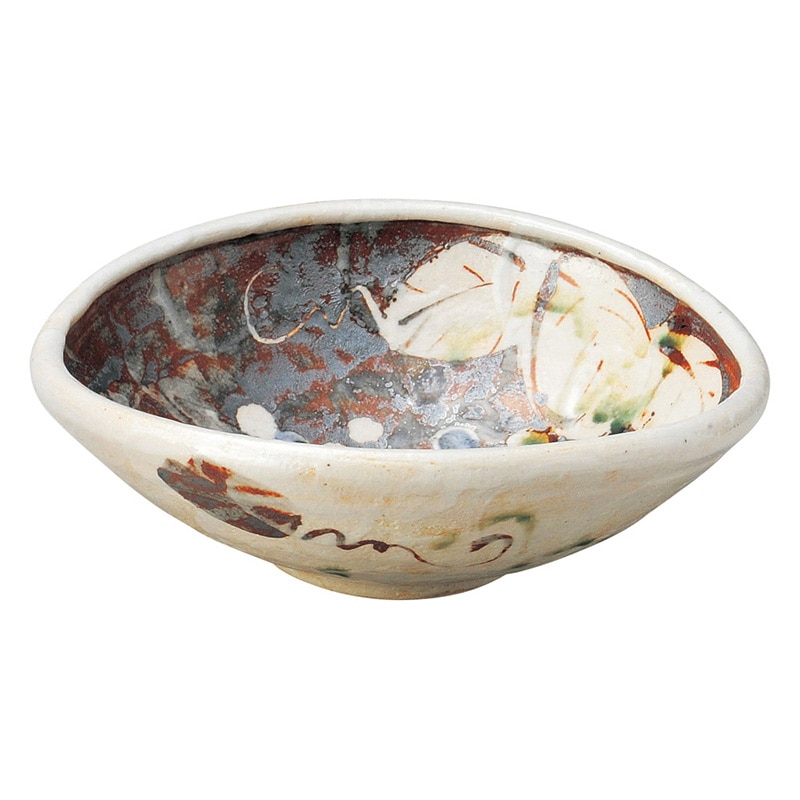 山万 47304-510 ねずみ志野ぶどう たわみ盛鉢 1個（ご注文単位1個）【直送品】