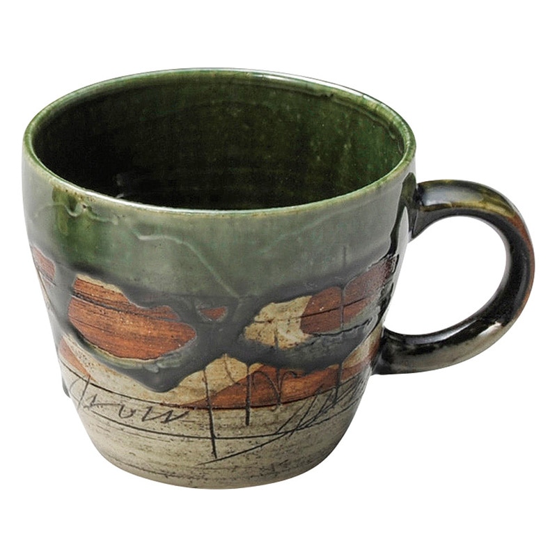 山万 47102-570 ピカソ 織部マグ 1個（ご注文単位1個）【直送品】