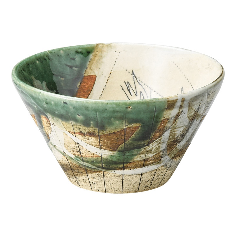 山万 47112-570 ピカソ 織部朝顔鉢 1個（ご注文単位1個）【直送品】