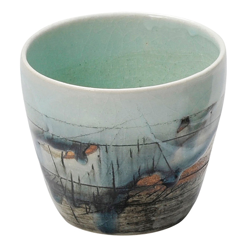 山万 47115-570 ピカソ トルコ釉焼酎カップ 1個（ご注文単位1個）【直送品】