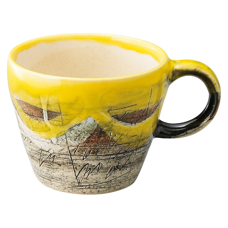 山万 47127-570 ピカソ 黄釉マグ 1個（ご注文単位1個）【直送品】