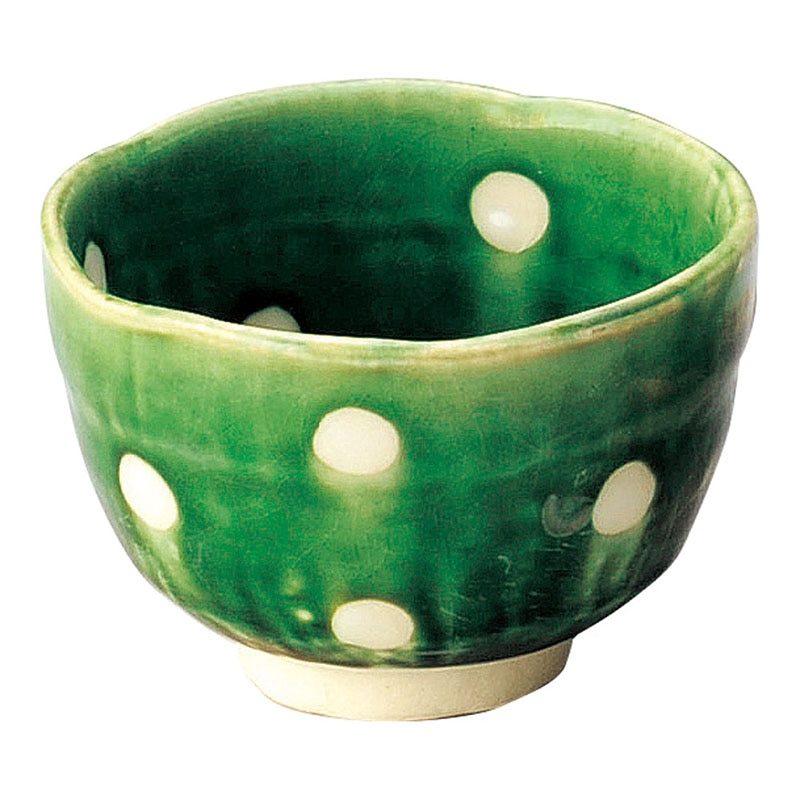 山万 47157-570 ドット 織部陶碗 1個（ご注文単位1個）【直送品】