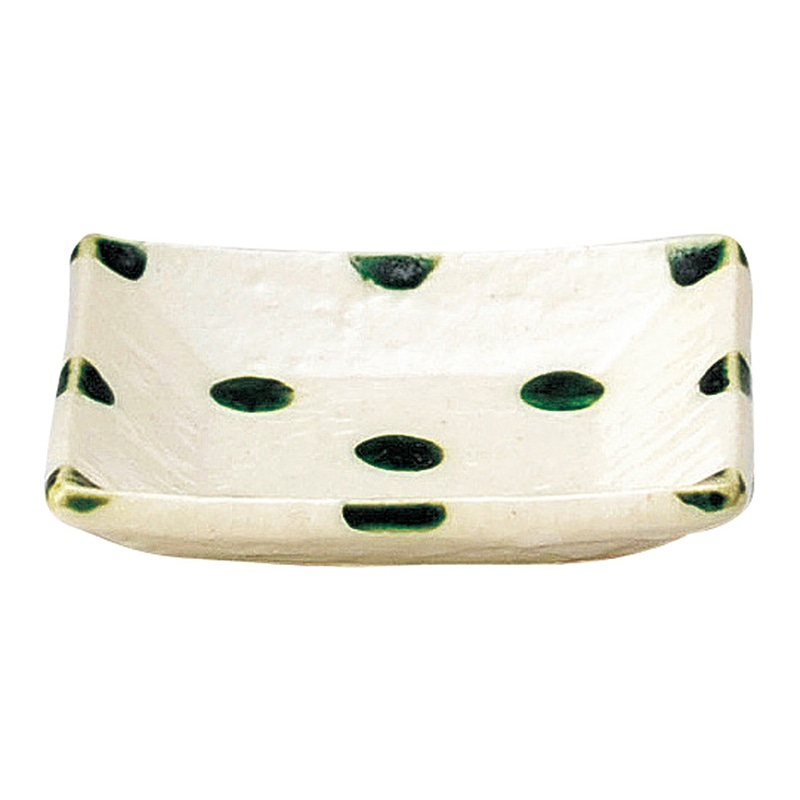 山万 47158-570 ドット 志野角小皿 1個（ご注文単位1個）【直送品】