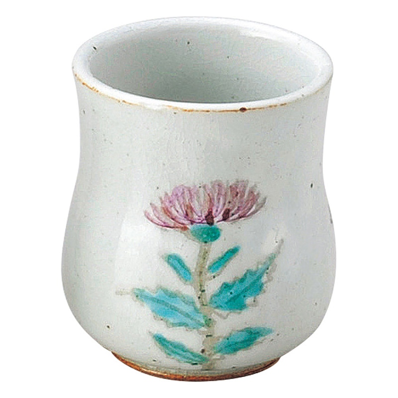 山万 47556-510 手描きあざみ 湯呑 小 1個（ご注文単位1個）【直送品】