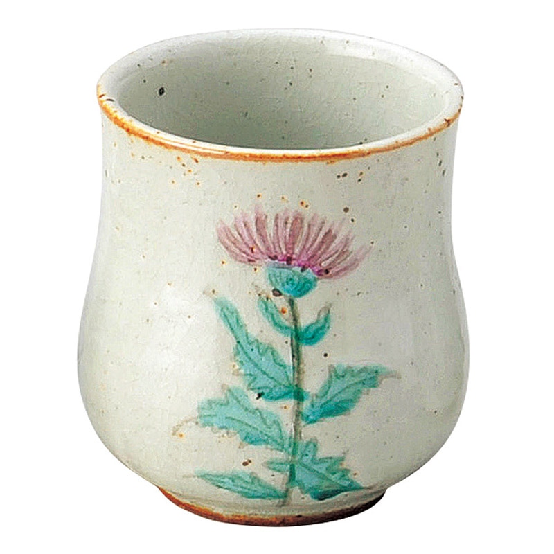 山万 47557-510 手描きあざみ 湯呑 大 1個（ご注文単位1個）【直送品】