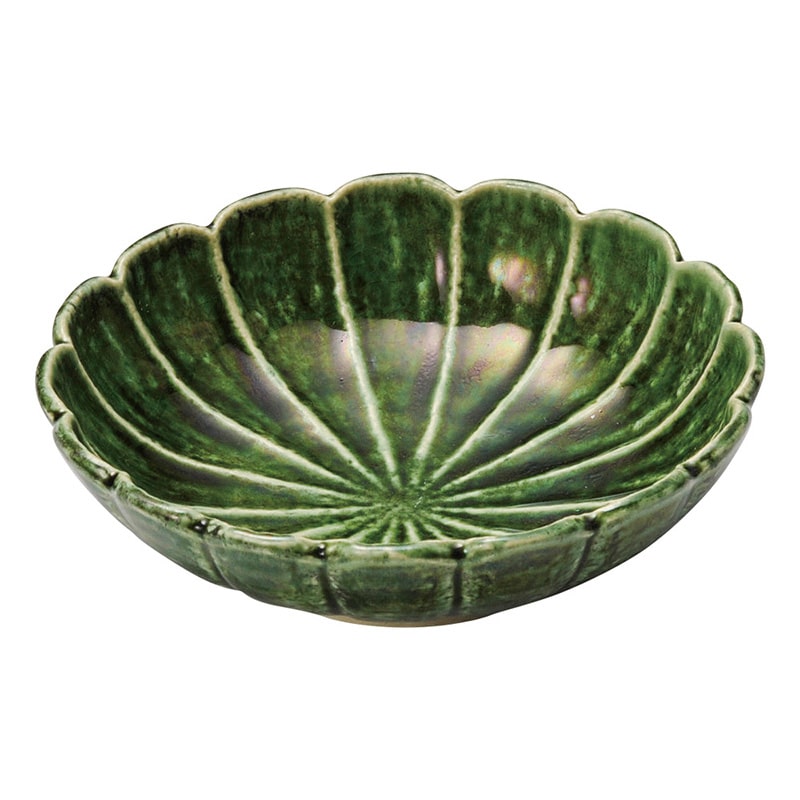 山万 47632-570 織部菊花 6.0中鉢 1個（ご注文単位1個）【直送品】