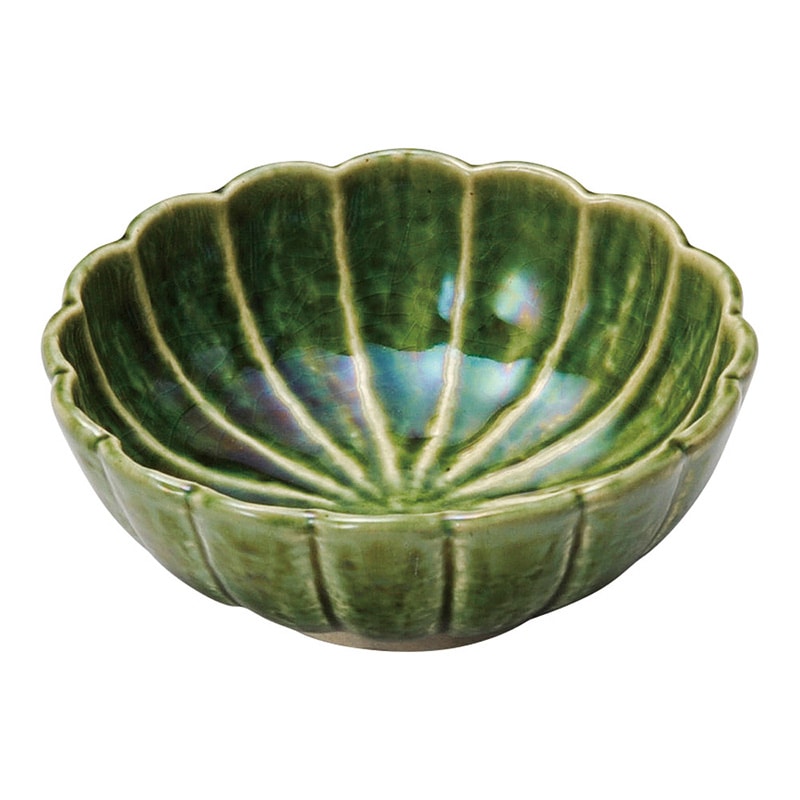 山万 47633-570 織部菊花 4.5小鉢 1個（ご注文単位1個）【直送品】