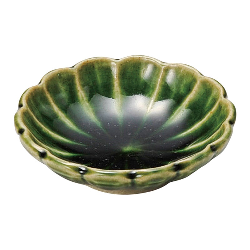 山万 47635-570 織部菊花 3.0皿 1個（ご注文単位1個）【直送品】