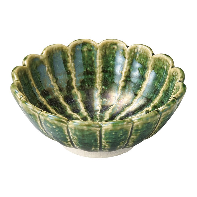 山万 47636-570 織部菊花 3.5小鉢 1個（ご注文単位1個）【直送品】