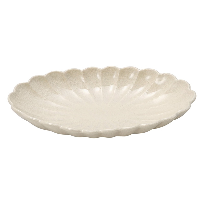 山万 47664-570 志野菊花 7.0楕円鉢 1個（ご注文単位1個）【直送品】