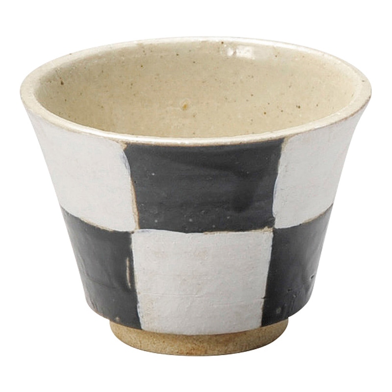 山万 47731-510 銀彩市松 黒釉珍味碗 1個（ご注文単位1個）【直送品】