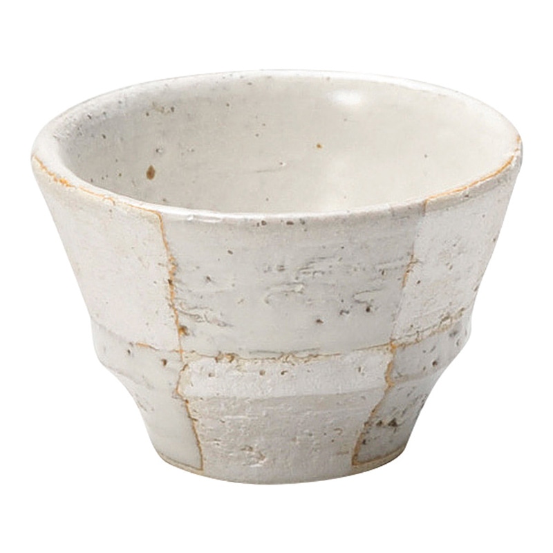 山万 47737-510 銀彩市松 白釉ぐい呑 1個（ご注文単位1個）【直送品】