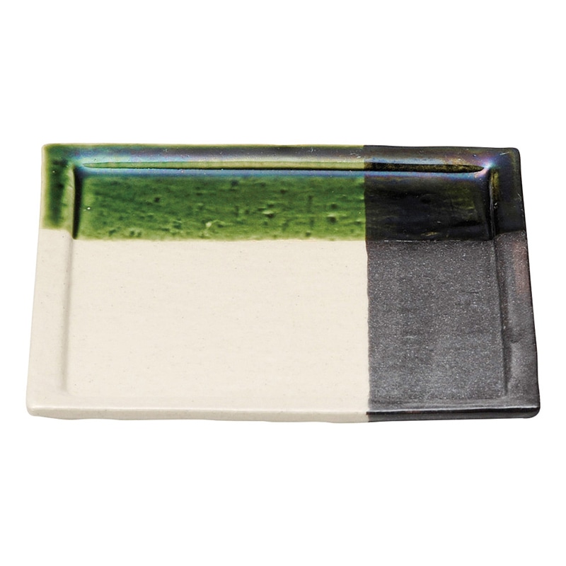 山万 49601-570 もんどりあん 6寸正角皿織部 1個（ご注文単位1個）【直送品】