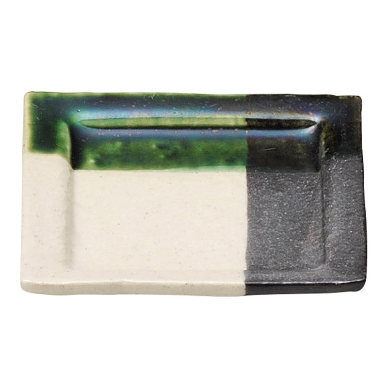 山万 49602-570 もんどりあん 角小皿織部 1個（ご注文単位1個）【直送品】