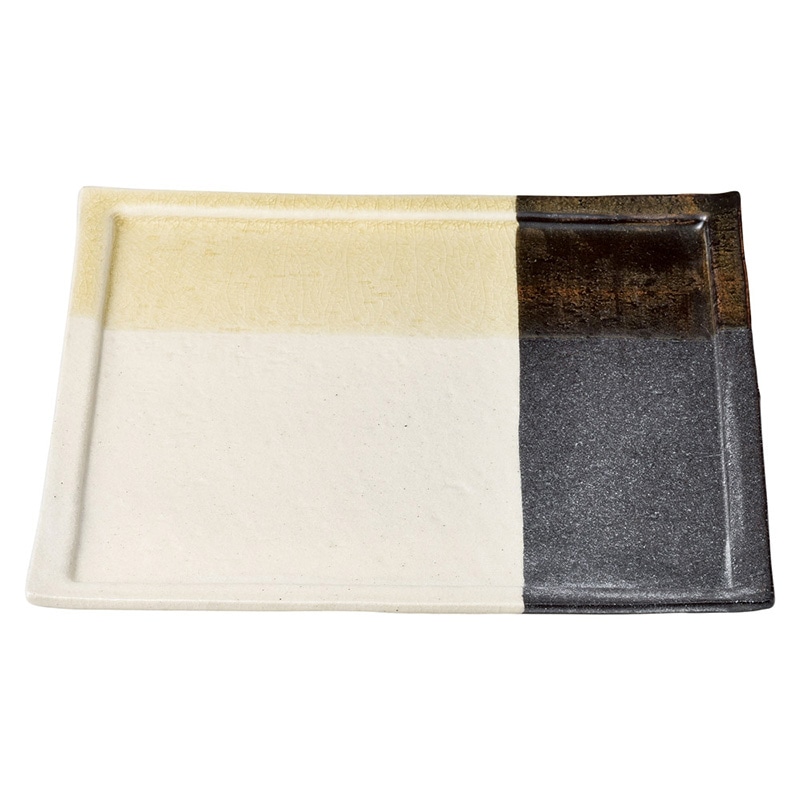 山万 49608-570 もんどりあん 8寸正角皿黄瀬戸 1個(ご注文単位1個)【直送品】