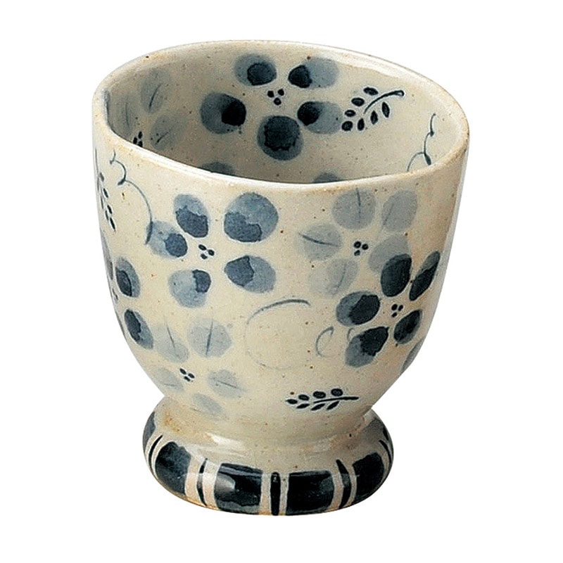 山万 47206-570 藍の花 湯呑(大)青 1個（ご注文単位1個）【直送品】