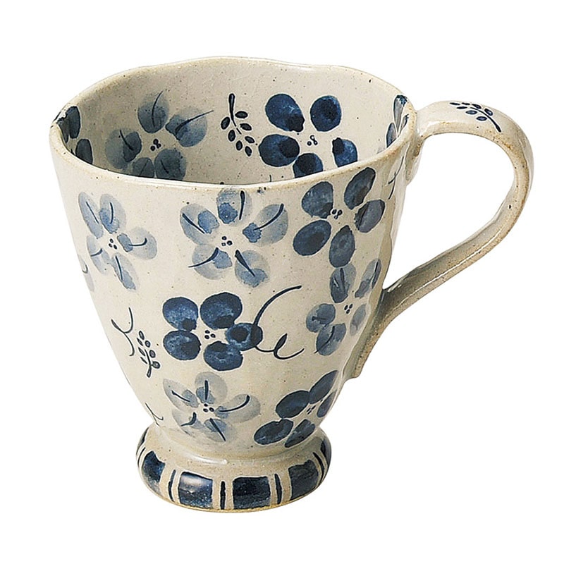 山万 47209-570 藍の花 マグ(青)中 1個（ご注文単位1個）【直送品】