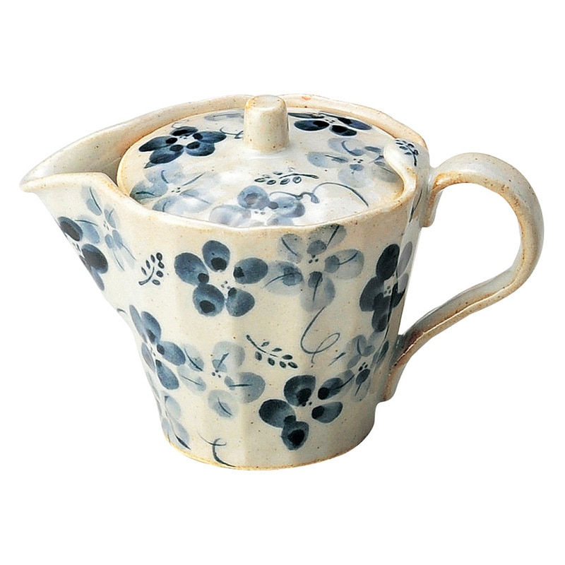 山万 47210-570 藍の花 手起しポット(小)青 1個（ご注文単位1個）【直送品】