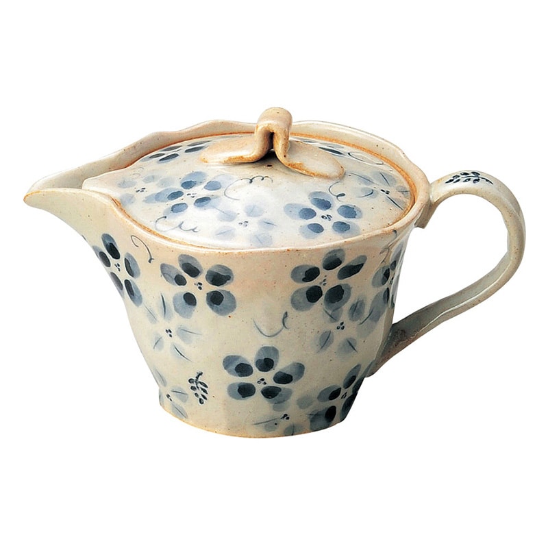 山万 47211-570 藍の花 手越しポット(青) 1個（ご注文単位1個）【直送品】