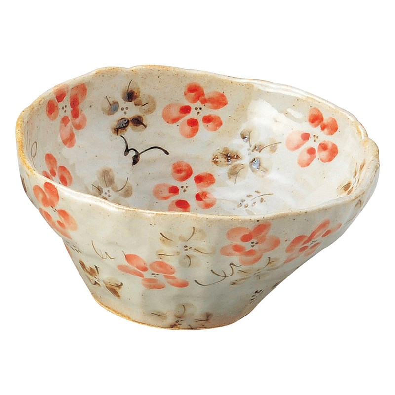 山万 47215-570 藍の花 盛鉢(小)赤 1個（ご注文単位1個）【直送品】
