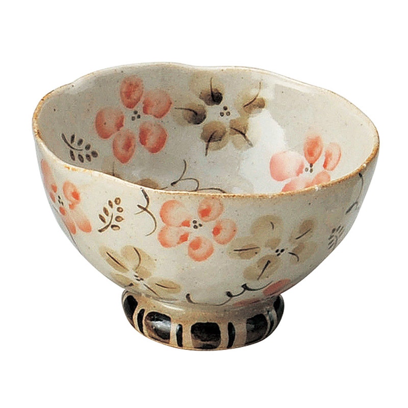 山万 47218-570 藍の花 かるかる飯碗小(赤) 1個（ご注文単位1個）【直送品】