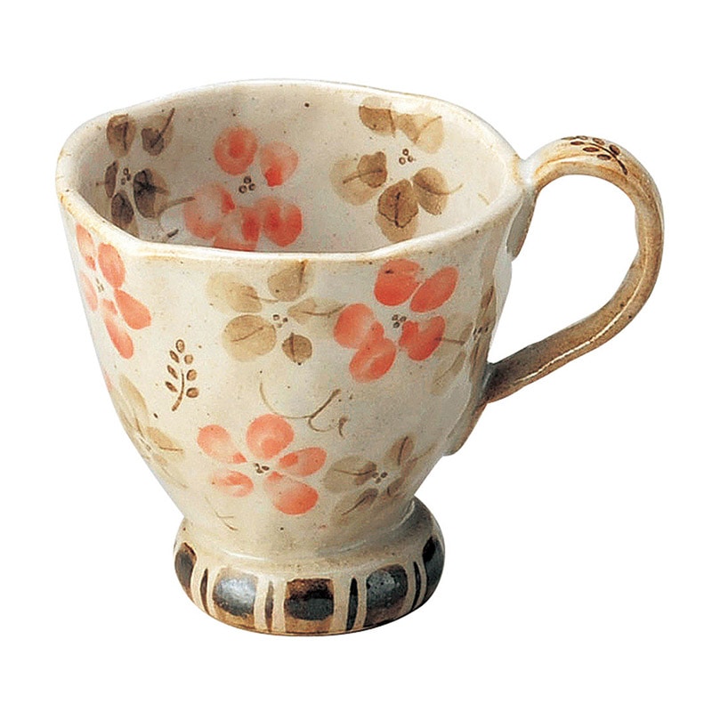 山万 47219-570 藍の花 手造りマグ(赤) 1個（ご注文単位1個）【直送品】