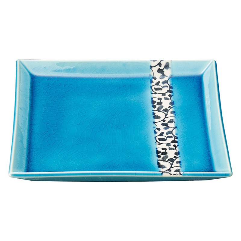 山万 47507-510 唐草トルコ 角皿 大 1個（ご注文単位1個）【直送品】