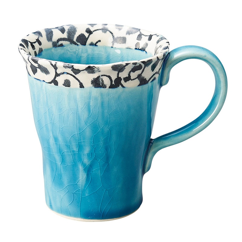 山万 47516-510 唐草トルコ マグカップ 1個（ご注文単位1個）【直送品】