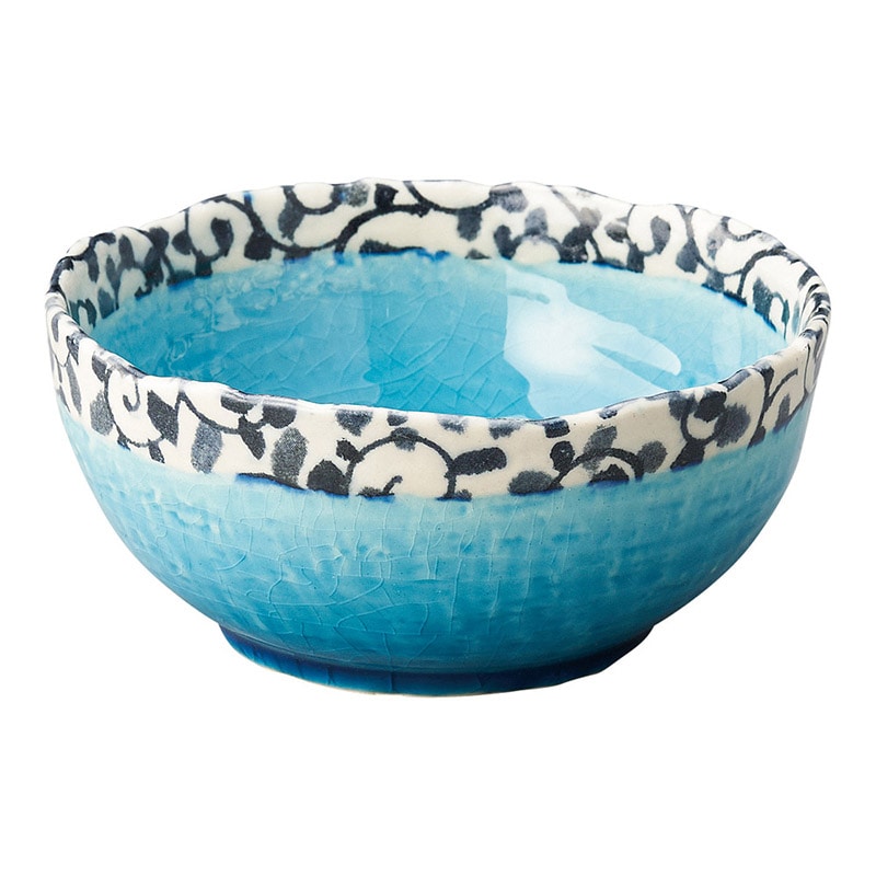 山万 47517-510 唐草トルコ 丸取鉢 1個（ご注文単位1個）【直送品】