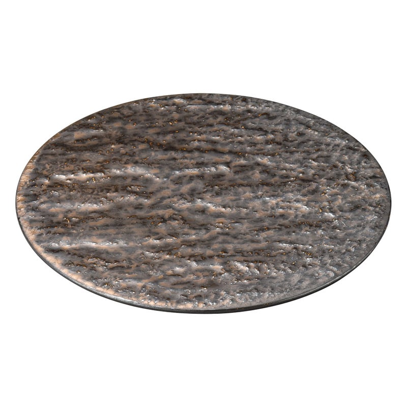 山万 50410-460 岩肌シリーズ 丸24cm皿 金 1個（ご注文単位1個）【直送品】