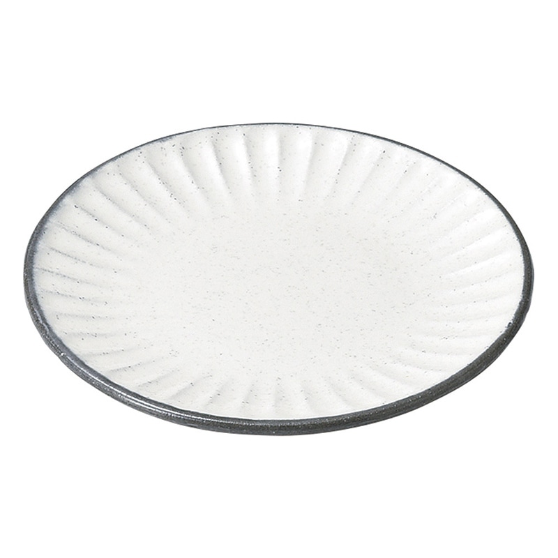 山万 31603-270 黒土化粧しのぎ 3皿 WH 1個（ご注文単位1個）【直送品】