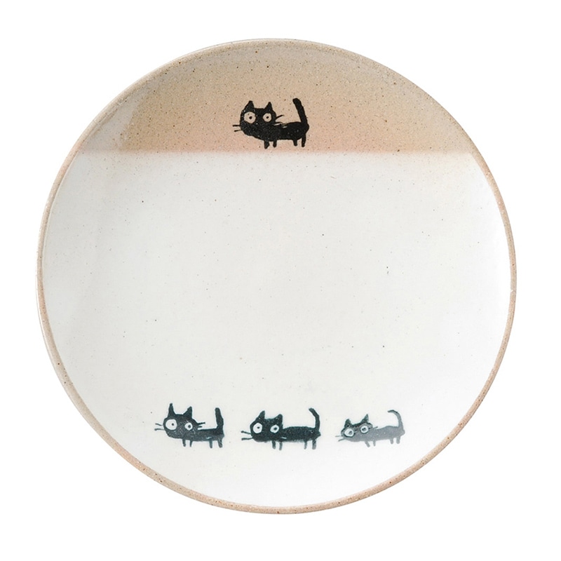 山万 51060-570 黒ねこ 15cm皿 1個（ご注文単位1個）【直送品】