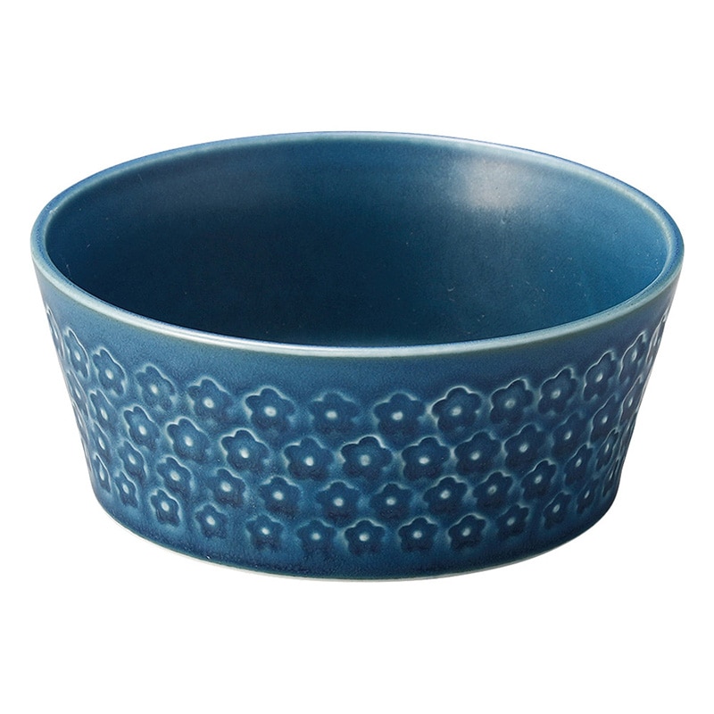 山万 50919-190 お花スタンプ (紺)切立小鉢 1個(ご注文単位1個)【直送品】